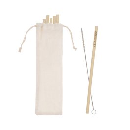 Personalised Bamboo Reusable Straw Set