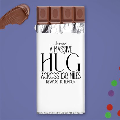 A Massive Hug Personalised Chocolate Bar Photo 3