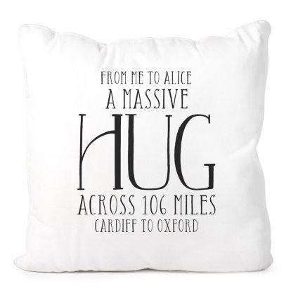 A Massive Hug Personalised Cushion Cover