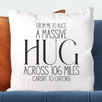A Massive Hug Personalised Cushion Cover Photo 2