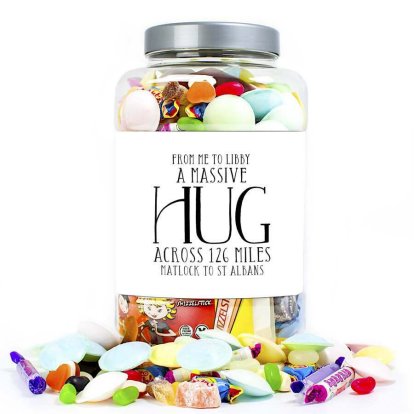 A Massive Hug Personalised Retro Sweet Shop Jar