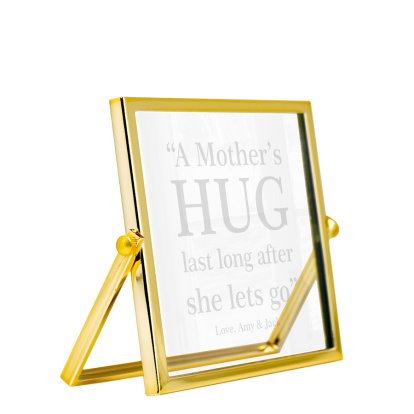 A Mother's Hug Engraved Gold Frame
