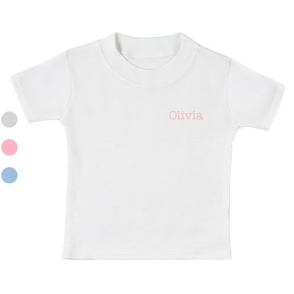 Personalised Baby T-Shirt Grey - Colour Swatches
