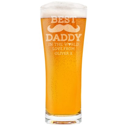 Best Daddy Personalised Tall Pint Glass
