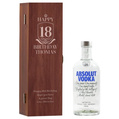 Birthday Personalised Box & Absolut Vodka