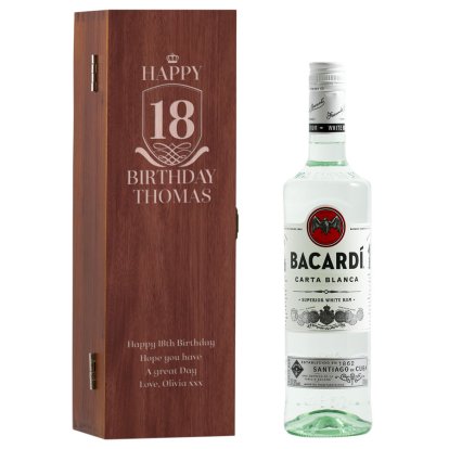 Birthday Personalised Box & Bacardi Carta Blanca