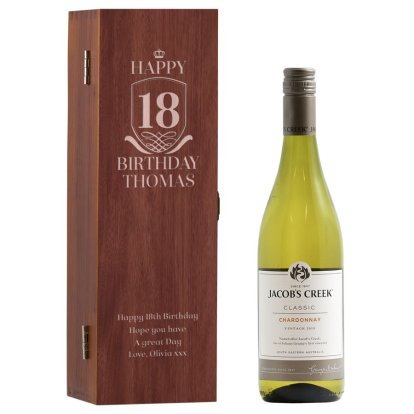 Birthday Personalised Box & Jacob's Creek Chardonnay 