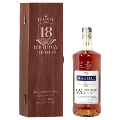 Birthday Personalised Box & Martell VS Cognac