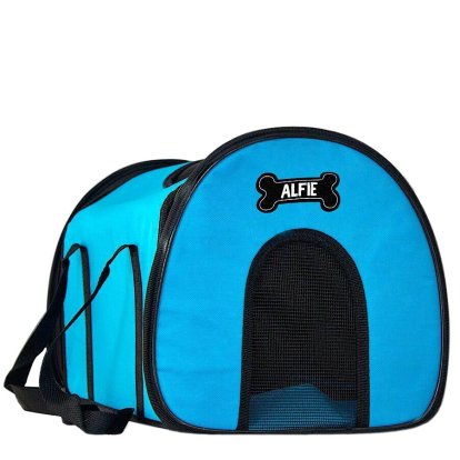 Bone Design Personalised Blue Pet Carry Bag
