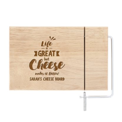 Cheese Makes It Better Personalised Cheese Board and Slicer