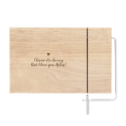 Cheesy Love Personalised Cheese Board and Slicer