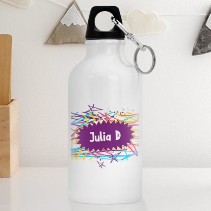 Colourful Badge Personalised Drinks Bottle