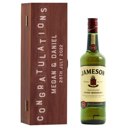 Congratulations Personalised Box & Jameson Whiskey