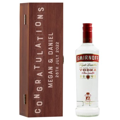 Congratulations Personalised Box & Smirnoff Vodka