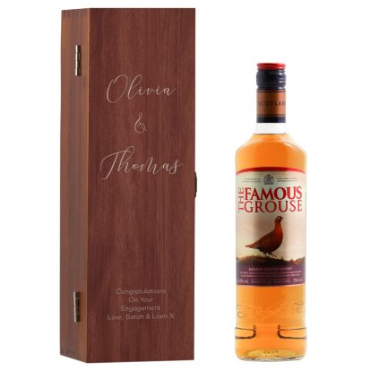 Congratulations Personalised Box & The Famous Grouse Whisky