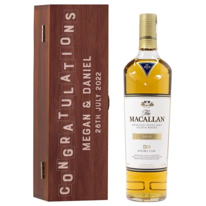 Congratulations Personalised Box & The Macallan Gold Whisky