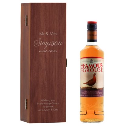 Couples Personalised Box & The Famous Grouse Whisky