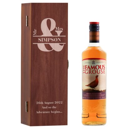Couples Personalised Box & The Famous Grouse Whisky