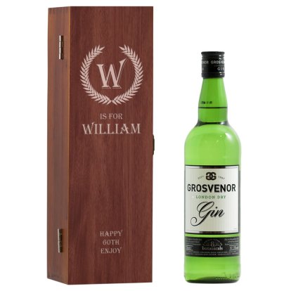 Crest Personalised Box & Grosvenor Gin