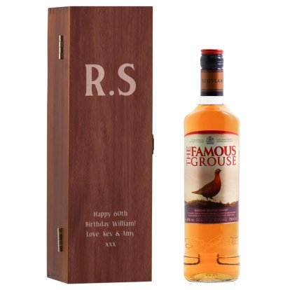 Crest Personalised Box & The Famous Grouse Whisky