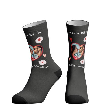 Custom Valentine's Day Photo Socks