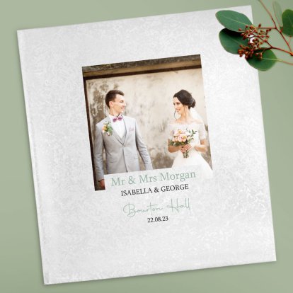 Custom Wedding Photo Album for Mr & Mrs 