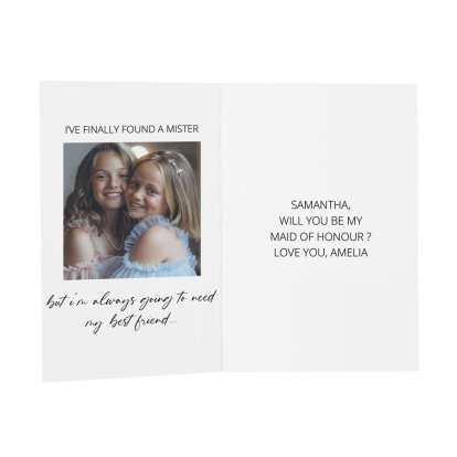 Custom Wedding Photo Message Card - Will You Be My?