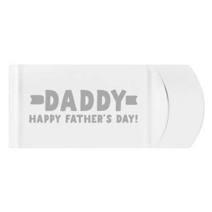 Daddy Personalised Silver Plated Money Clip
