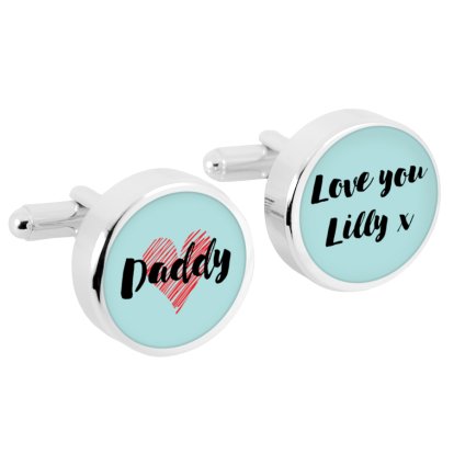 Daddy's Personalised Cufflinks