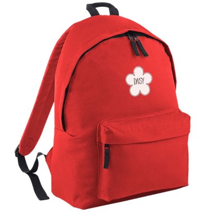 Daisy Personalised Red Backpack