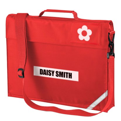 Daisy Personalised Red School Bag