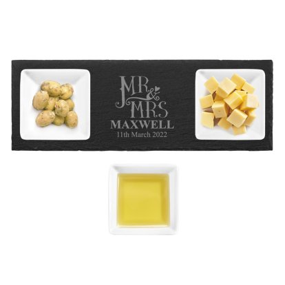 Dotty Mr and Mrs Personalised Nuts and Nibbles Set