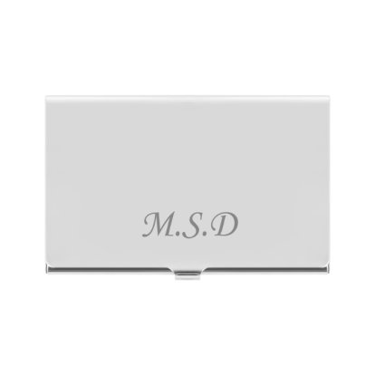 Engraved Business Card Case - Initials