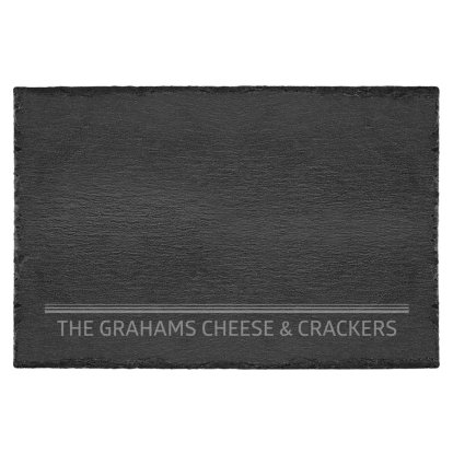 Engraved Cheese and Crackers Large Slate Cheese Board