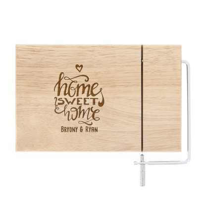 Engraved Cheese Board and Slicer - Home Sweet Home