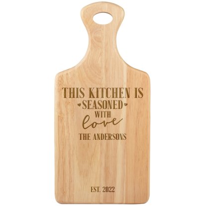 Engraved Chopping Board - Seasoned with Love
