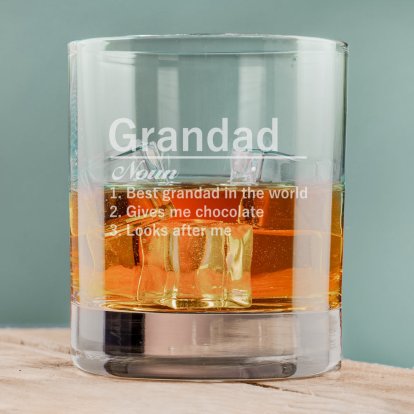 Engraved Definition Tumbler Glass