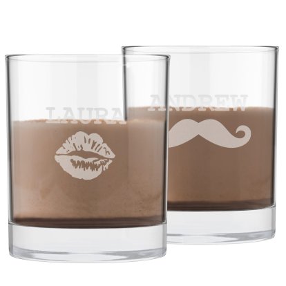 Engraved Tumbler Set - He and She