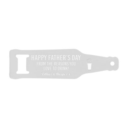Engraved Father's Day Beer Bottle Opener
