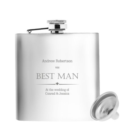 Personalised Hip Flask - The Wedding