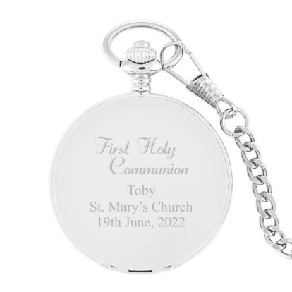 Engraved Holy Communion Pocket Watch