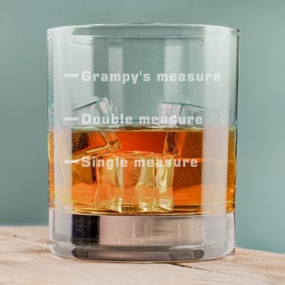 Engraved Measures Whisky Tumbler