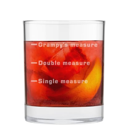 Engraved Measures Whisky Tumbler