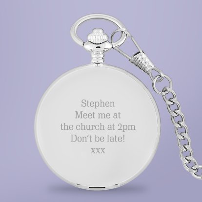Engraved Message Pocket Watch 