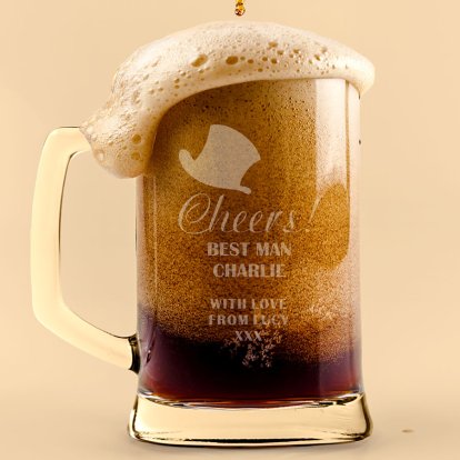 Engraved Beer Tankard - Cheers 