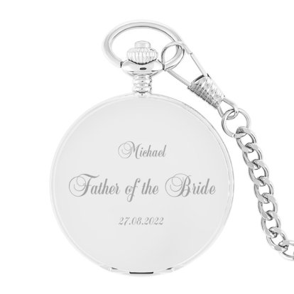 Engraved Pocket Watch - Classic Father of the Bride