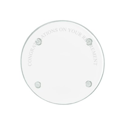 Engraved Round Glass Coaster - Any Message
