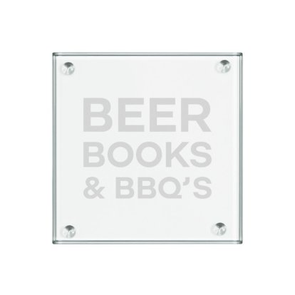 Engraved Square Glass Coaster - My Favourites