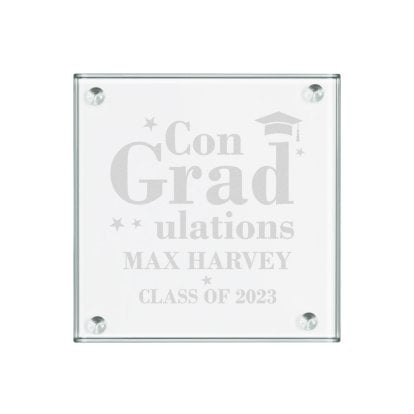 Engraved Square Graduation Coaster