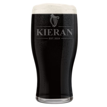 Engraved St Patrick's Day Pint Glass
